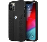 BMW BMHCP12LRSPPK Case for iPhone 12 Pro Max 6.7 Inches Black Leather Curve Perforate