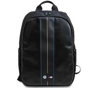 BMW Carbon & Blue Stripe Backpack for 16" Laptop Black - BMBP15COMSCAKL