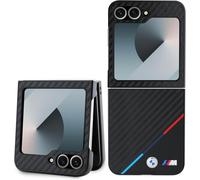 Phone Case Galaxy Z Flip 6 BMW Carbon Look Tricolor Logo Metal