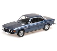 BMW e9 2800 CS 1968 blue metallic diecast model car 155028032 Minichamps 1:18