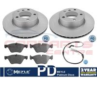 BMW E90 E91 E92 320 320D 325 FRONT 300mm MEYLE PLATINUM BRAKE DISCS PADS SENSOR
