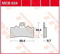 BMW G 310 GS ABS 2020-2023 TRW SV Series Sindered Brake Pads MCB834SV