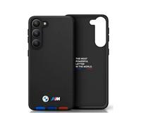 BMW Galaxy A54 5G Cover, Black - Leather Hot Stamp Tricolor