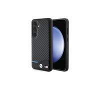 BMW Genuine Leather Carbon Case for Samsung Galaxy S24 6.2" Black