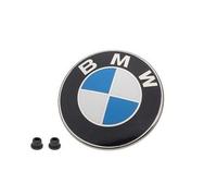 BMW Hood Emblem Logo Badge Roundel 82mm Genuine OE 51148132375 + Grommets 51141807495