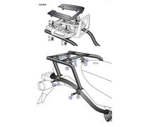 BMW HP2 Megamoto/Enduro Alurack Top Box Carrier BY HEPCO & BECKER (2005-08)