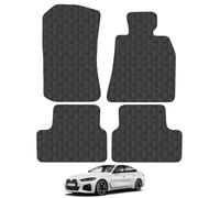 BMW I4 G26 (2021+) Heavy Duty Thick Rubber Car Mats Accessories Tailored Fit Front Rear Set Compatible Accessory Waterproof Durable Non-Slip 5mm Full Coverage Protection