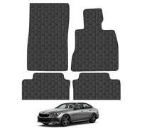 BMW I5 (2023+) Heavy Duty Thick Rubber Car Mats Accessories Tailored Fit Front Rear Set Compatible Accessory Waterproof Durable Non-Slip 5mm Full Coverage Protection