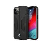 BMW iPhone 12 / 12 Pro Case, Black - Leather Perforated Sides