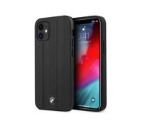 BMW iPhone 12 Mini Case, Black - Genuine Leather Signature Tire Marks Hardcase