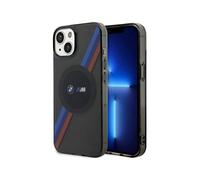 BMW iPhone 14 Case BMHMP14SHDTK, Grey - Tricolor Stripes MagSafe
