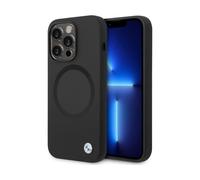 BMW iPhone 14 Pro Case, Black - Signature Liquid Silicone MagSafe