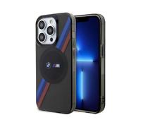 BMW iPhone 14 Pro Max Case, Grey - Tricolor Stripes MagSafe