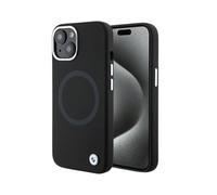 BMW iPhone 15 Plus Case, Black - Signature Liquid Silicone MagSafe