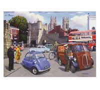BMW Isetta Bubble Car Ford Poplar Morris J Type Van 1960s York Birthday Card