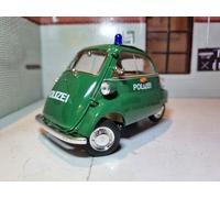 BMW Isetta Police 1:18 Model Green Bubble Car Police Detailed Diecast Welly