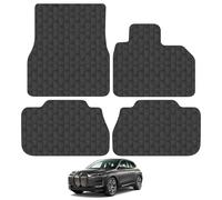 BMW iX (2021+) Heavy Duty Thick Rubber Car Mats Accessories Tailored Fit Front Rear Set Compatible Accessory Waterproof Durable Non-Slip 5mm Full Coverage Protection