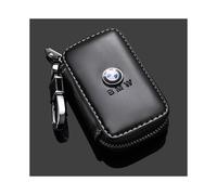 (BMW) Leather Car Key Zipper Case Holder Remote Key Fob