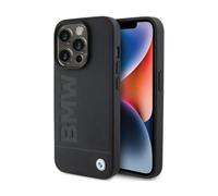 BMW Leather Hot Stamp MagSafe Case, Black - iPhone 15 Pro