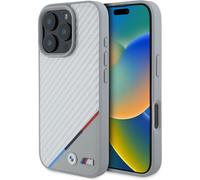BMW M Carbon Tricolor Line Case with MagSafe for iPhone 16 Pro 6.3" Grey - BMHMP16L23PUDTS