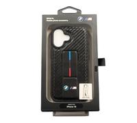 BMW M Grip Stand Smooth and Carbon Case for iPhone 16 6.1" Black - BMHC16SGSPCCK