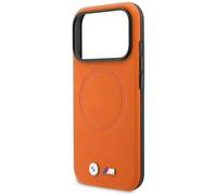 BMW M Series FW Metal Logo Case with MagSafe for iPhone 17 Pro 6.3" Orange - BMHMP17L25PFWSMO