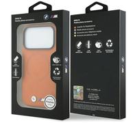 BMW M Series FW Metal Logo Case with MagSafe for iPhone 17 Pro Max 6.9" Orange - BMHMP17X25PFWSMO