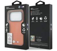 BMW M Series Metal Logo Case with MagSafe & Camera Stand for iPhone 17 Pro Max 6.9" Orange - BMHMP17X25PFWKCKO