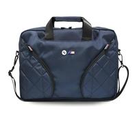 BMW M Series Nylon Pockets 16" Laptop Bag with Metal Logo Navy Blue-MBCB15PNYPOV