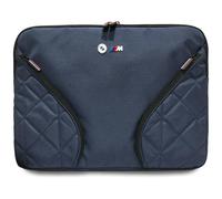 BMW M Series Nylon Pockets 16" Protective Laptop Sleeve with Metal Logo Navy Blue - BMCS15PNYPOV