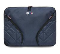 BMW M Series Nylon Pockets 16" Protective Laptop Sleeve with Metal Logo NavyBlue