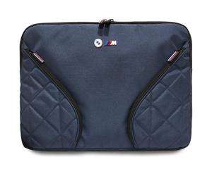 BMW M Series Nylon Pockets 16" Protective Laptop Sleeve with Metal Logo NavyBlue