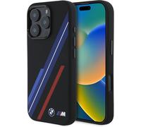 BMW M Series Silicone Random Lines Case with MagSafe iPhone 16 Pro 6.3" Black