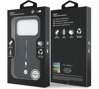 BMW M Series Silicone Tricolor Line Case with MagSafe for iPhone 17 Pro Black