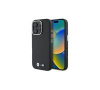 BMW M Series Smooth Full Wrapped Metal Case with MagSafe for iPhone 16 Pro 6.3" Black - BMHCP16L2PMWK