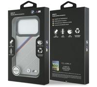 CG MOBILE BMW M Tricolor Metal Logo, Compatible with MagSafe Case for iPhone 17 Pro (Grey)