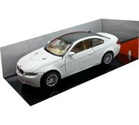 BMW M3 Coupe in white with carbon fibre effect roof, 1:24 scale model, Motormax
