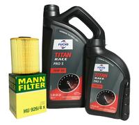 BMW M3 E46 Service Kit 6 Litres Fuchs Titan Race Pro S 10W-50 + Mann Oil Filter