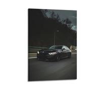 BMW M4 Widebody Wall Art - Black Car Poster, 12x18inch(30x45cm), Modern Family Bedroom Decor