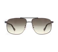 BMW Men's Aviator Shiny Palladium Green Gradient BW0031 Sunglasses in Silver BMW Silver One Size
