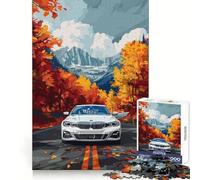 BMW Mi Nature White Car 1000 Pieces Puzzles for Adults Mind Recall Leisure Pleasure Firm Interlock Xmas Gift (38X52CM)