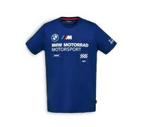 BMW Motorrad Genuine M Motorsport Mens T Shirt Blue Round Neck Tee Top