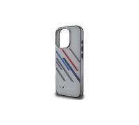 BMW Motorsport IML Random Stripes Case for iPhone 16 Pro 6.3" Grey - BMHCP16L23HTRAG
