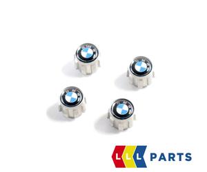 BMW NEW GENUINE EMBLEM TIRE VALVE CAP DUST COVER SET 4 PCS 36122447401