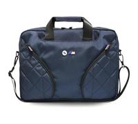 BMW Nylon Bag with Pockets & Metal Logo 16 Inches (Navy)
