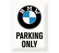 BMW Parking Only embossed metal wall sign. Licensed 300mm x 200mm (na)