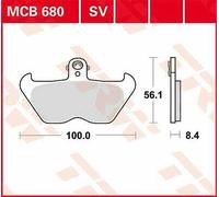 BMW R 1100 R 1995-2001 TRW SV Series Sindered Brake Pads MCB680SV