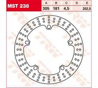 TRW Brake disc with ABE MST238,DURCH.305MM, FIXED