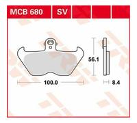 BMW R 1150 GS ABS 1999-2001 TRW SV Series Sindered Brake Pads MCB680SV