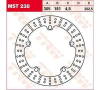 TRW Brake disc with ABE MST238,DURCH.305MM, FIXED